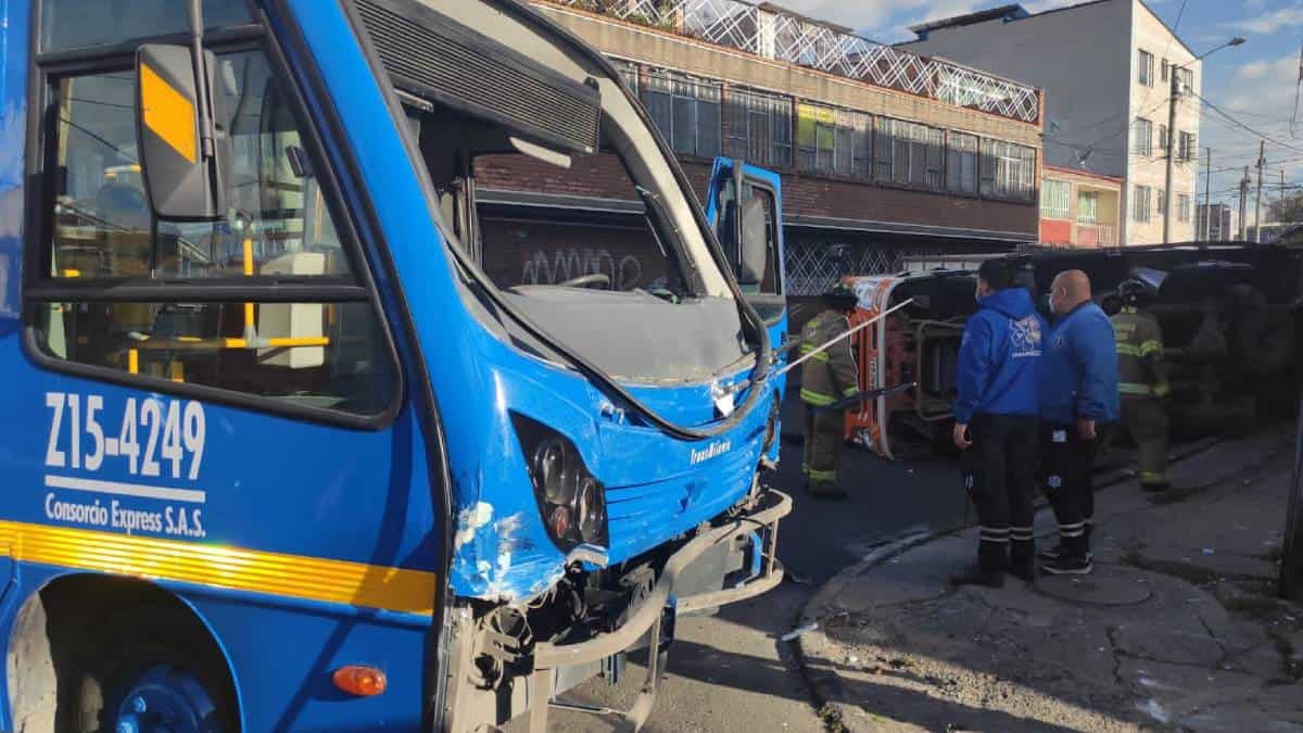 Accidente con bus del SITP en Bogotá
