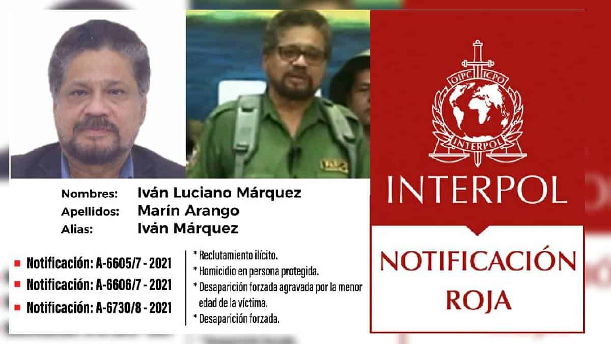 Reactivan circular roja de Interpol contra 'Iván Márquez'