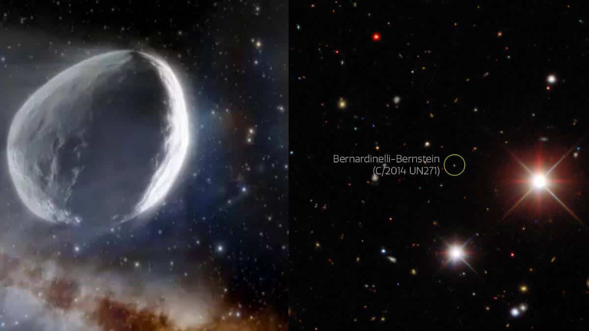 Esta sería una representación graficada de cómo se vería el cometa 2014 UN271