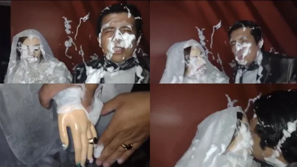 Cristian Montenegro y muñeca de trapo sellaron su amor: se casaron con todas las de la ley Cristian Montenegro y muñeca de trapo sellaron su amor: se casaron con todas las de la ley