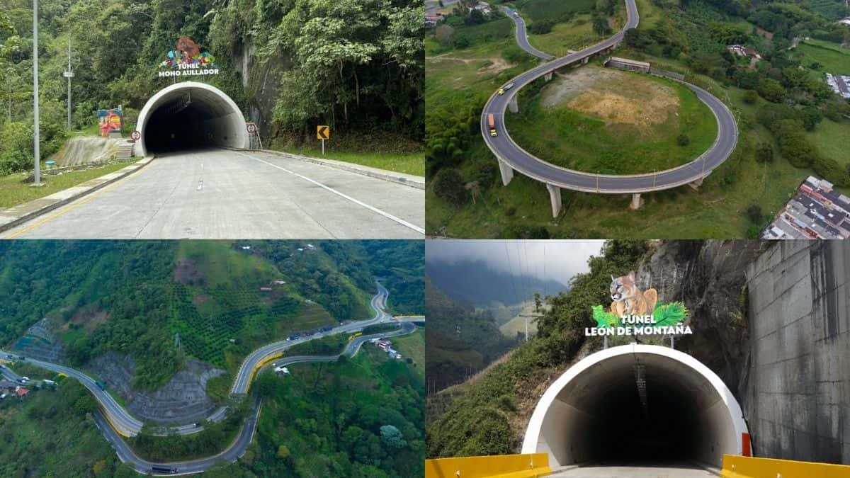 El Cruce de la Cordillera une al suroccidente con el centro de Colombia, a través de 60 obras construidas entre los departamentos de Quindío y Tolima.