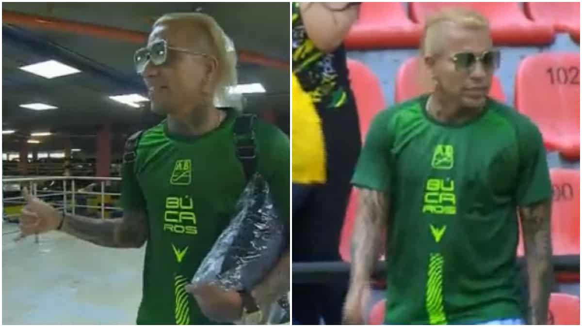 Dayro Moreno llegó como una estrella al estadio de Bucaramanga