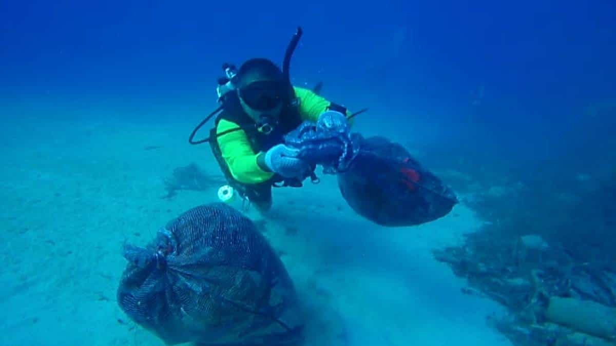 Foto: Archivo particular. Desechos en el océano de San Andrés