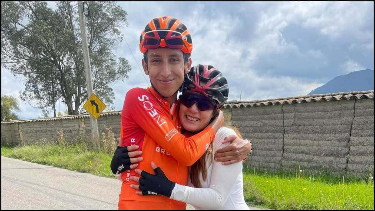 Egan Bernal y su madre Flor