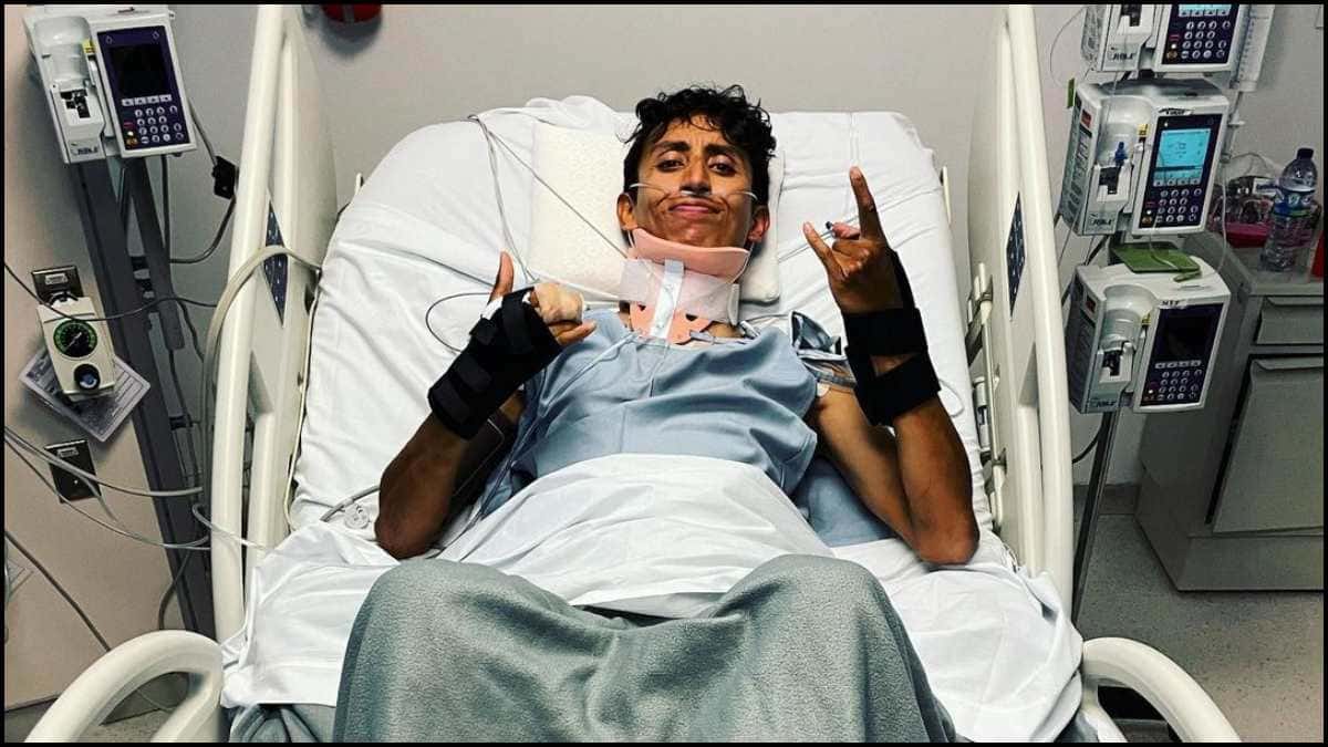 Egan Bernal tras el accidente