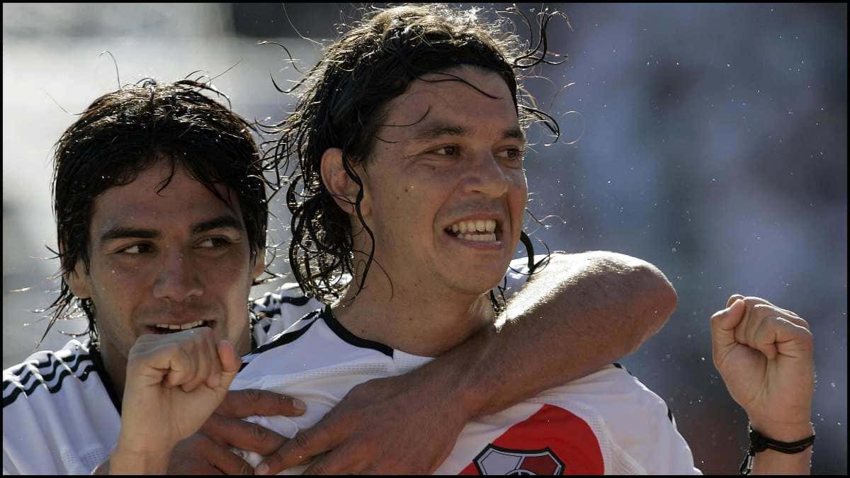 Falcao y Marcelo Gallardo