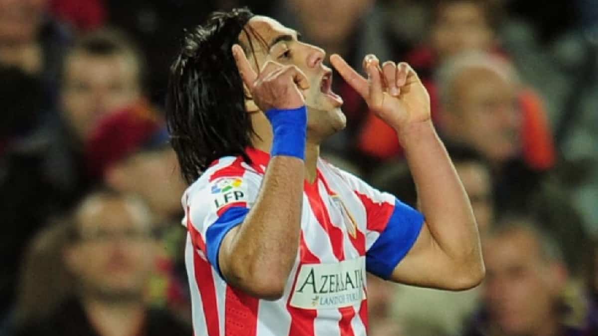 Foto: AFP / Falcao García celebrando gol ante Barcelona