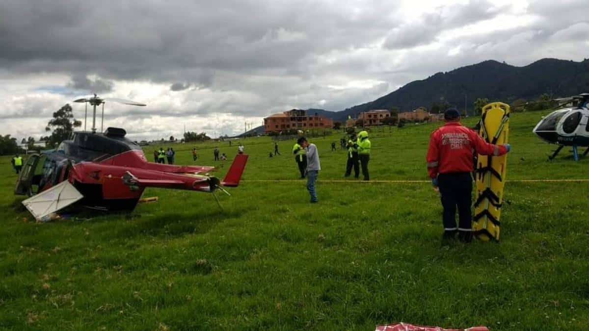 Emergencia de helicóptero en Chía