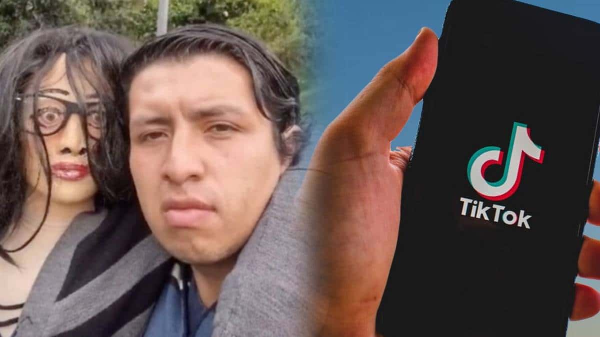 Hombre tiene esposa hecha de trapo