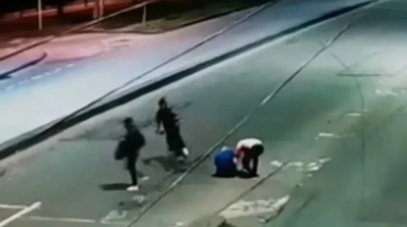 Imágenes de robo a un ciclista en Bogotá