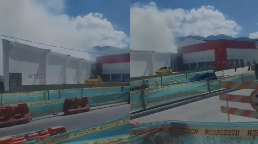 ¡Pilas! Reportan voraz incendio cerca a un supermercado D1 en el sur de Bogotá