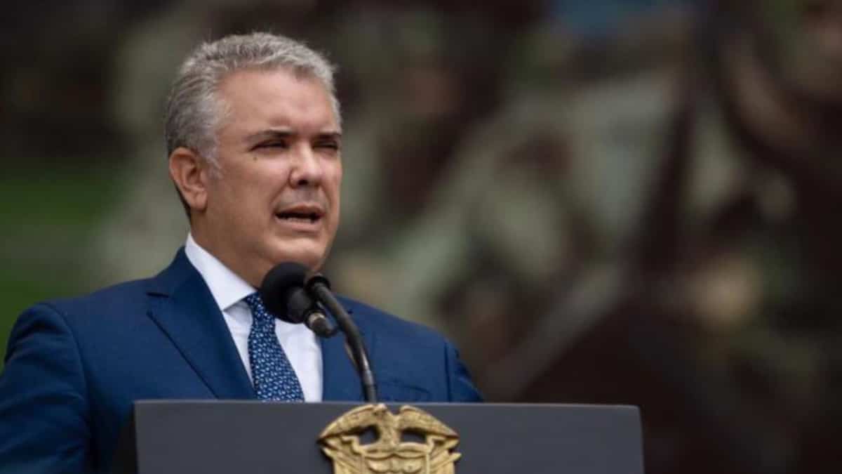 Presidente Iván Duque en discurso público.