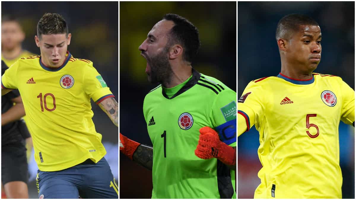 James, Ospina y Barrios: referentes que no pueden fallarle hoy a la Selección Colombia.