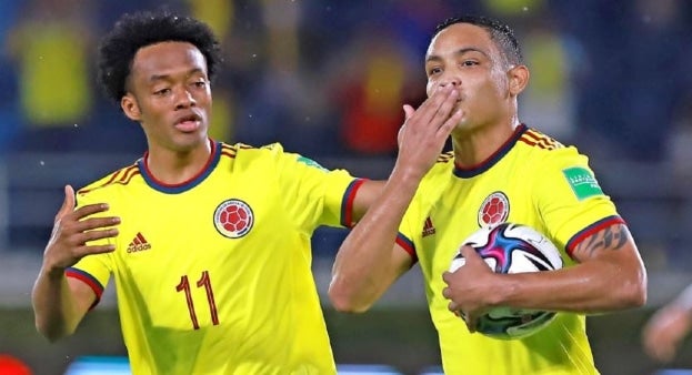 Juan Cuadrado y Luis Muriel en Selección Colombia.