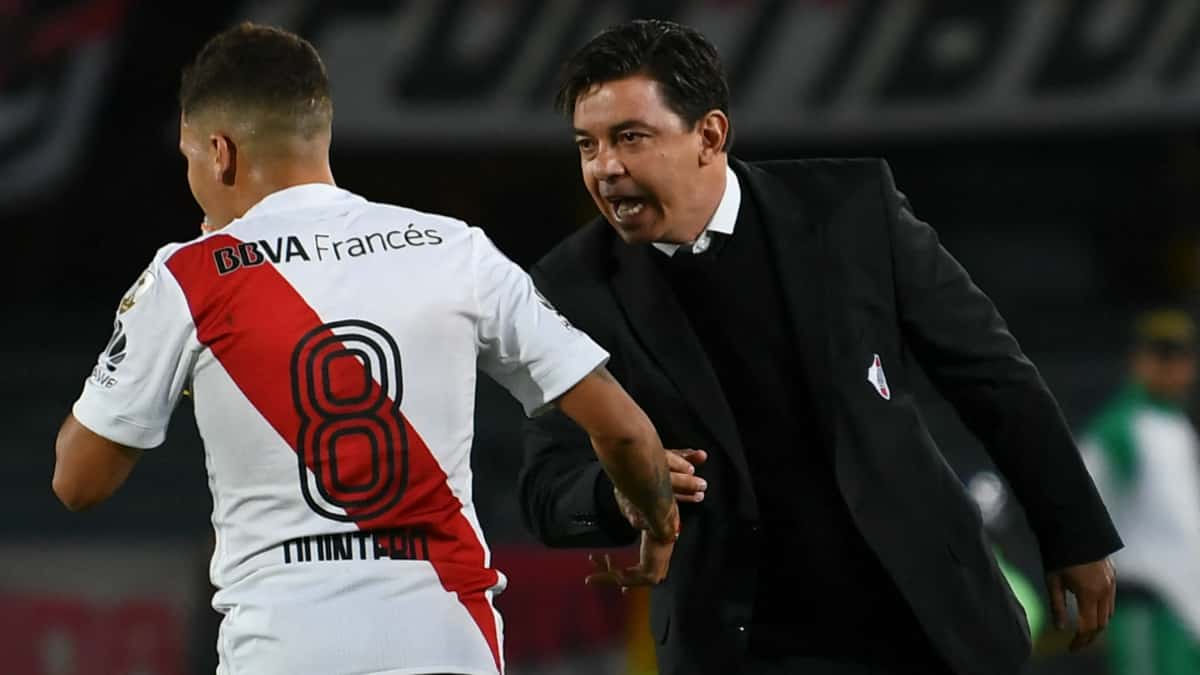 Juan Fernando Quintero y Marcelo Gallardo