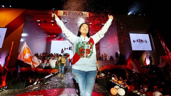 Keiko Fujimori insiste en que hubo “fraude” en las elecciones presidenciales en Perú