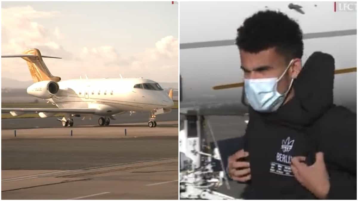 Luis Díaz aterrizó en Liverpool como un rock star y en avión de lujo