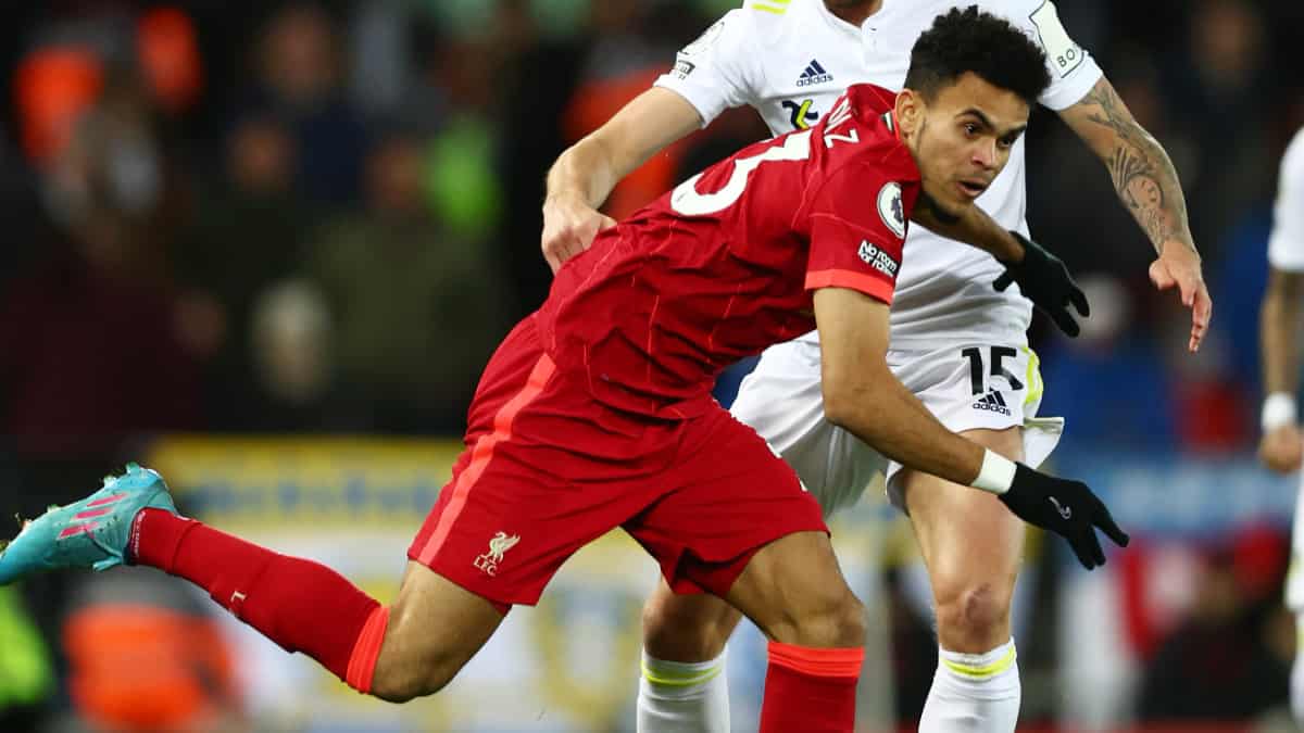 Luis Díaz y sus estadísticas en la goleada del Liverpool al Leeds
