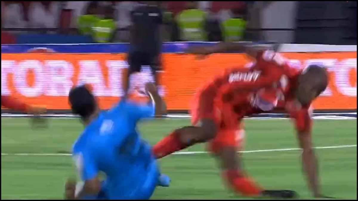 Lesión de luis Paz, en el juego frente U.Magdalena.