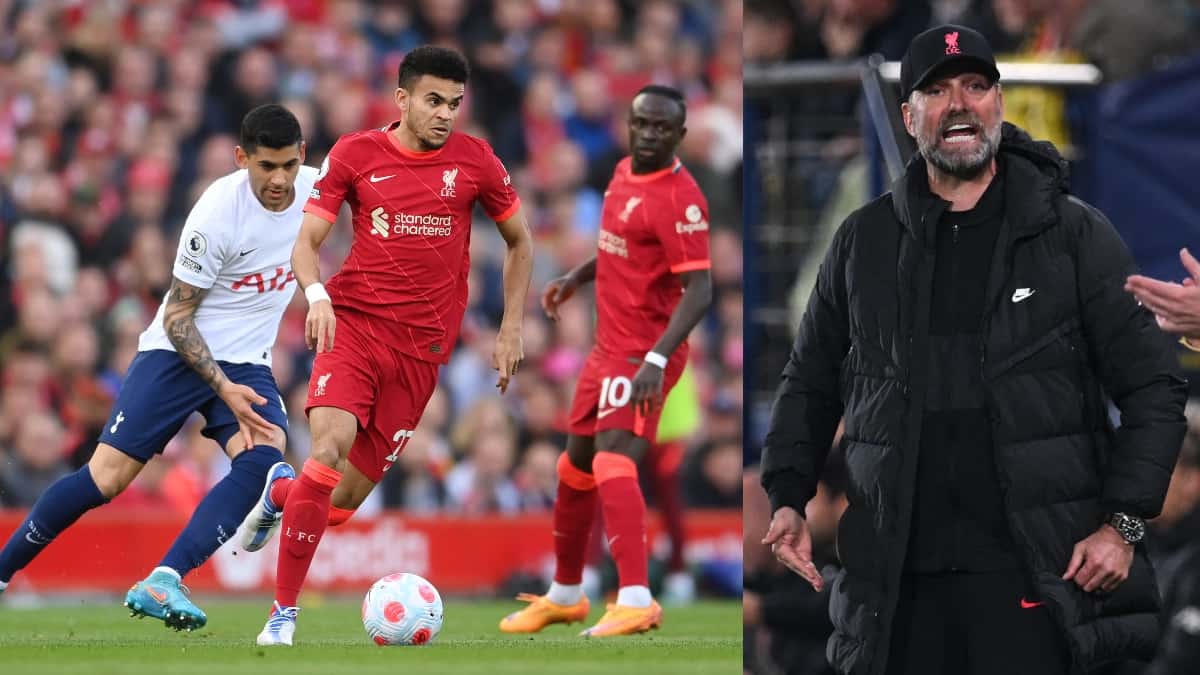 Reacción de Jürgen Klopp al gol de Luis Díaz contra Tottenham