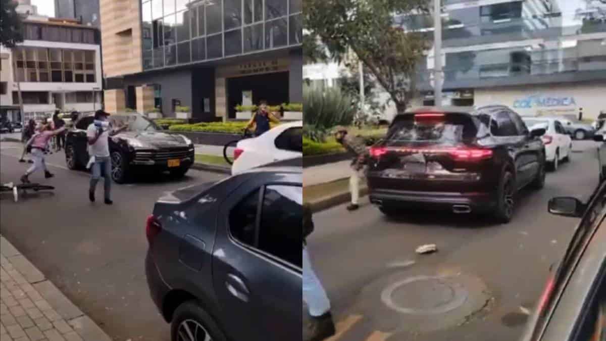 Foto: Twitter (@elpatrullero_) Manifestante atropellada por un Porsche aceptó pago para no denunciar