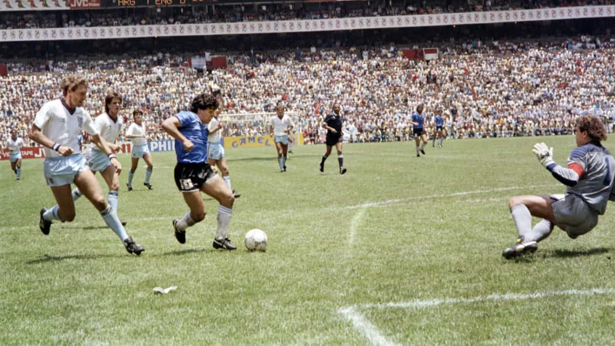 Gol Maradona contra Inglaterra en 1986.