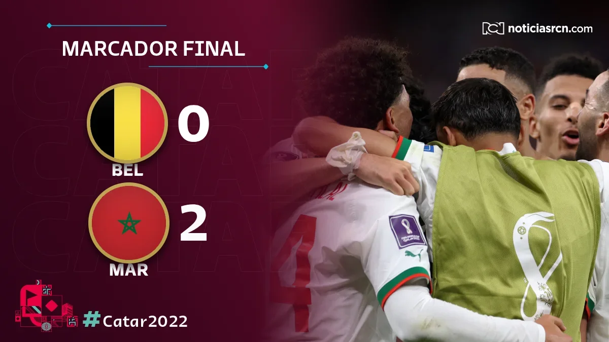 Marruecos venció a Bélgica/ Foto: Noticias RCN - AFP Marruecos venció a Bélgica