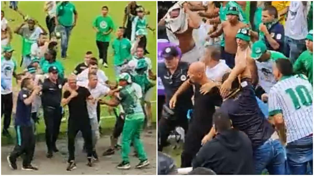 En video: así golpearon a Mayer Candelo hinchas de Cali