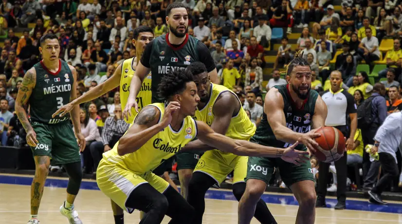 La selección Colombia de baloncesto perdió ante México