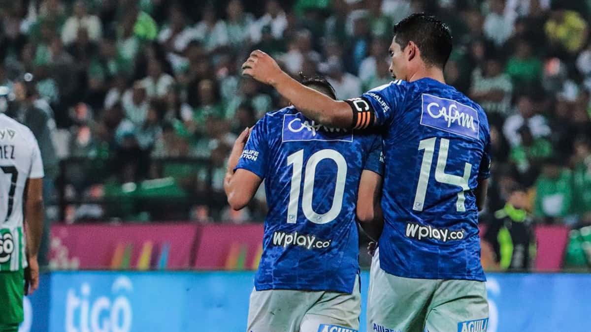 Nacional y Millonarios empataron 2-2 en cuadrangulares