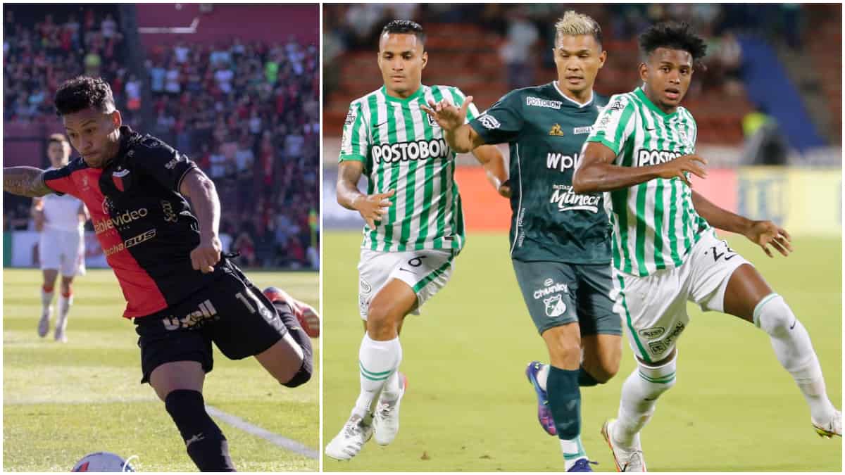 Trino de Wilson Morelo celebrando eliminación de Nacional