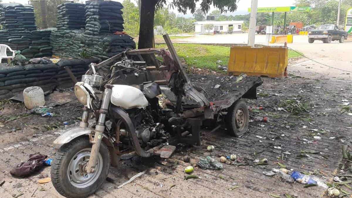 Disidencias Farc detonaron moto bomba en cantón militar de Tibú