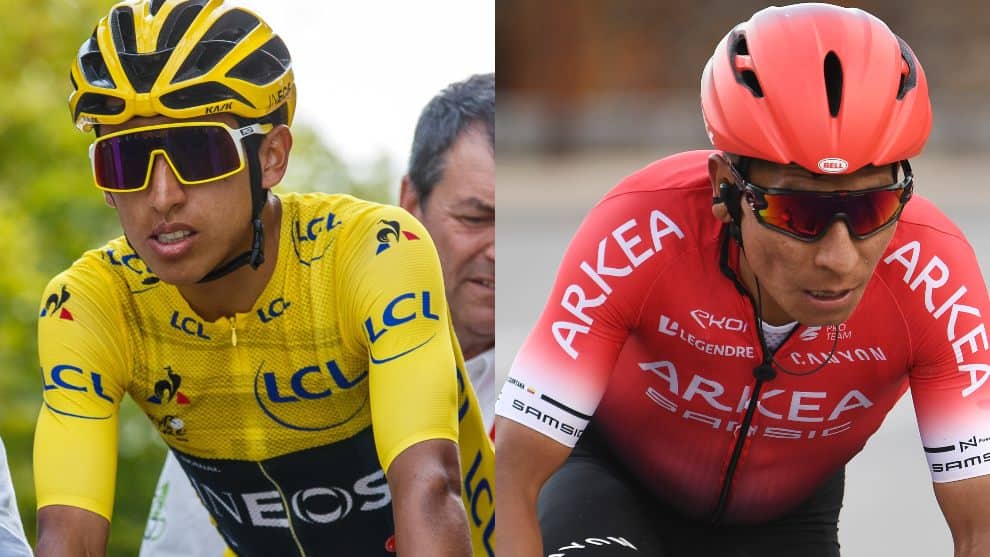 Egan Bernal y Nairo Quintana