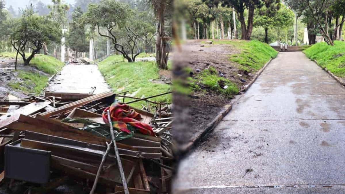 Antes y después del desalojo del Parque Nacional