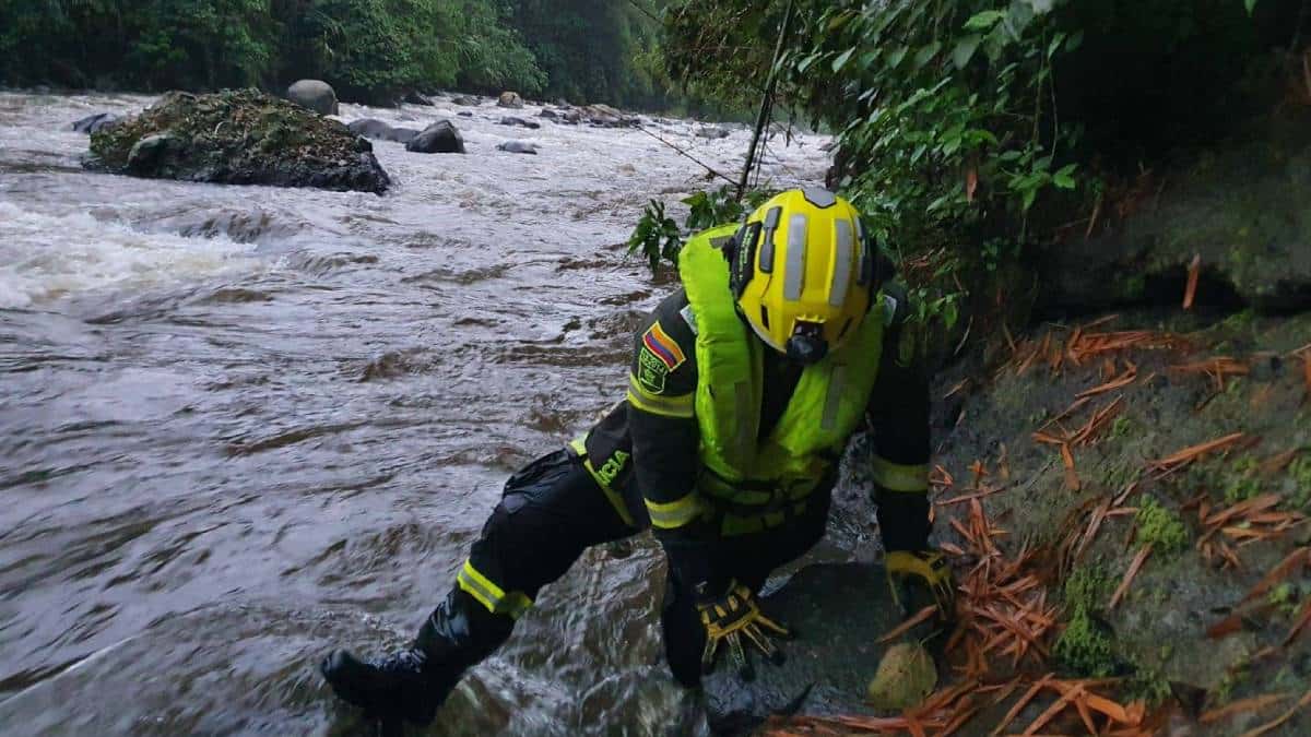 Julián David Gámez Amaya es el policía desaparecido en el río Otún