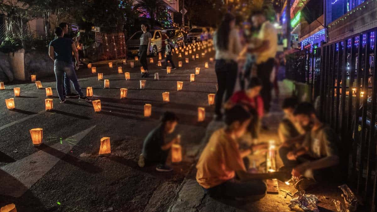 Ritual de velitas en Colombia