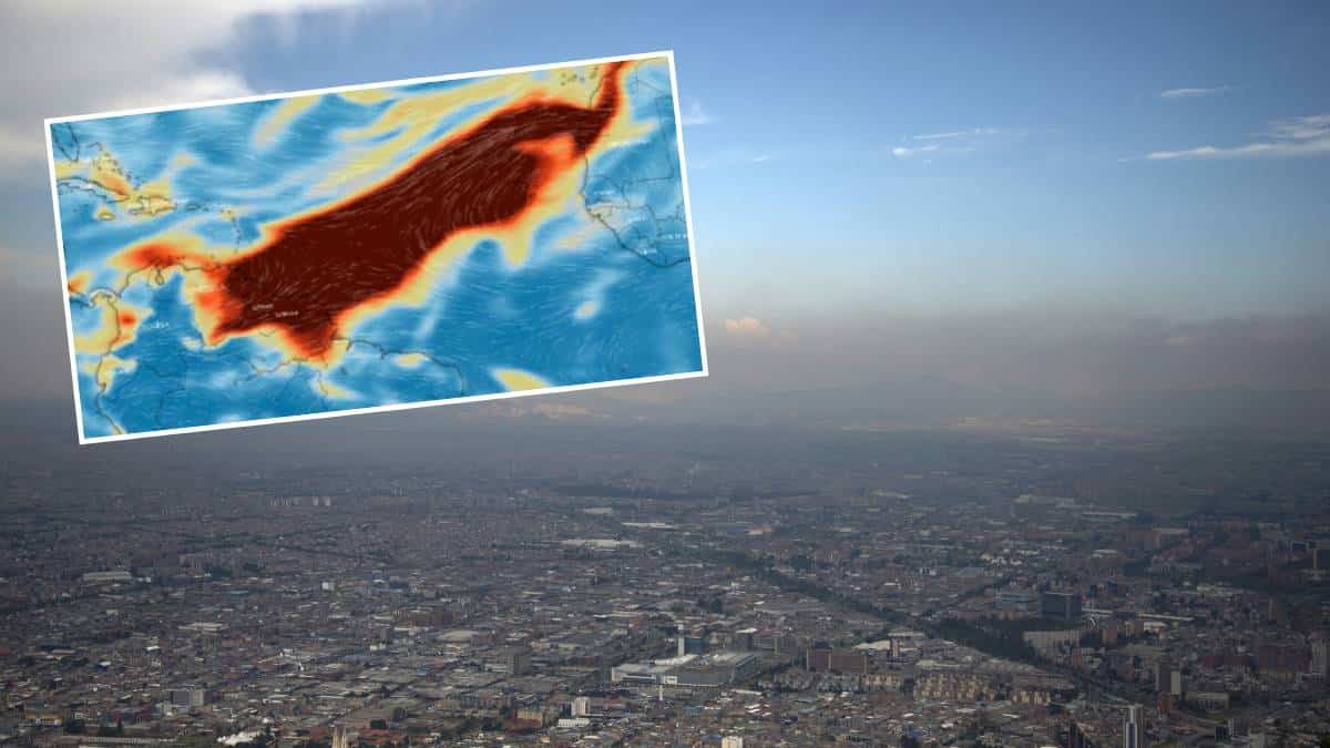 Foto: Ideam / AFP Nube de azufre en Colombia