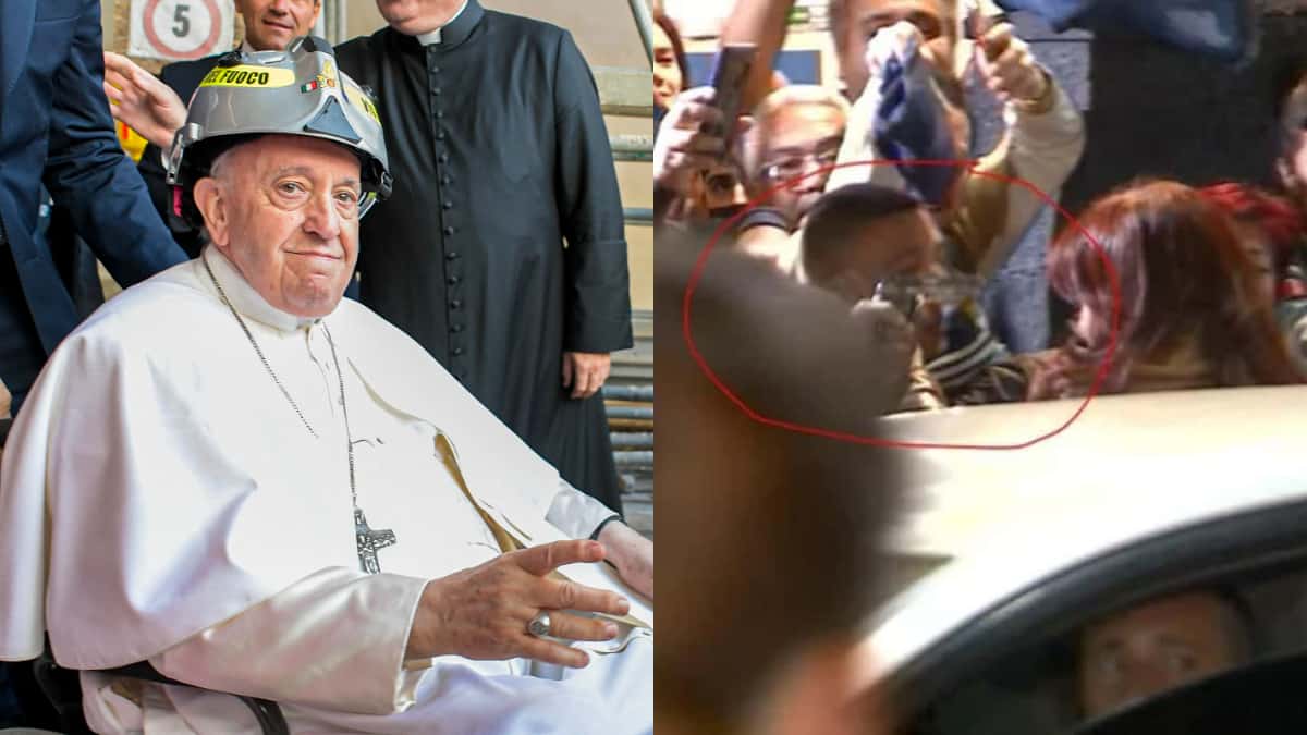 El Papa Francisco y el momento del ataque a la vicepresidenta argentina. / Foto: AFP El Papa Francisco y el momento del ataque a la vicepresidenta argentina.