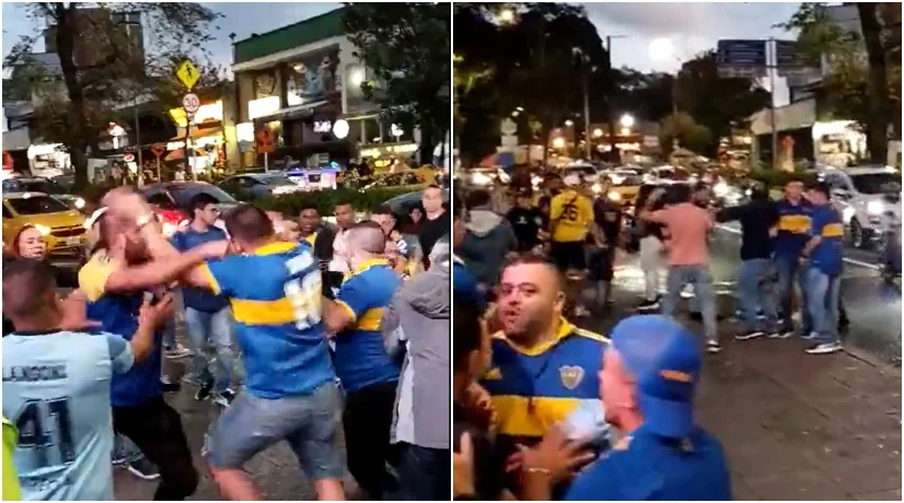 Pelea entre hinchas de Boca Juniors en Manizales