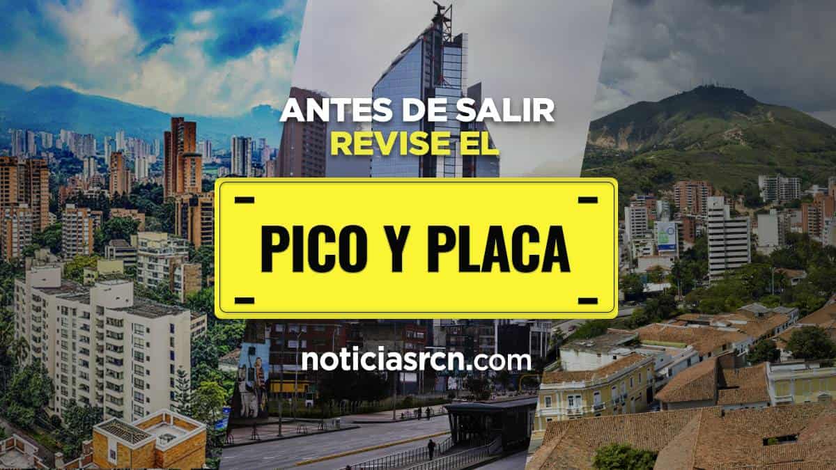 Foto: NoticiasRCN.com Pico y placa en Bogotá, Cali y Medellín viernes 26 de noviembre 2021
