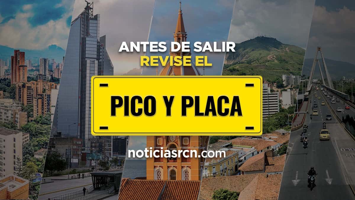 Foto: NoticiasRCN.com Pico y placa para este viernes 28 de mayo en las principales ciudades de Colombia