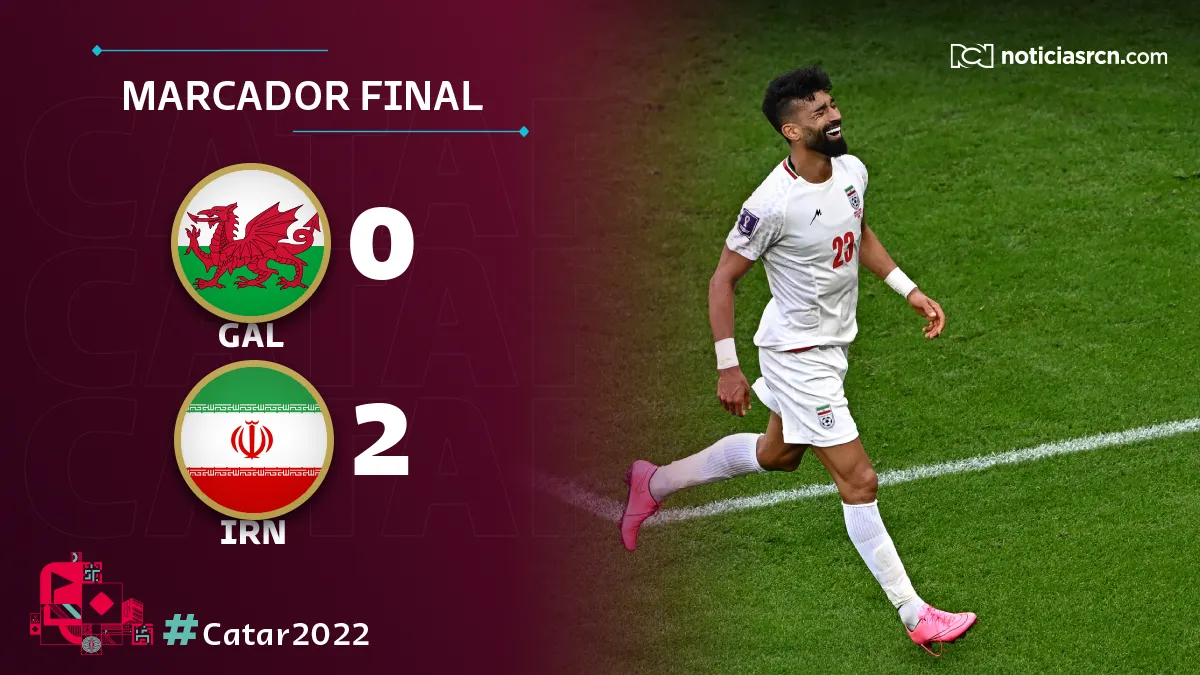 Irán le ganó 2-0 a Gales