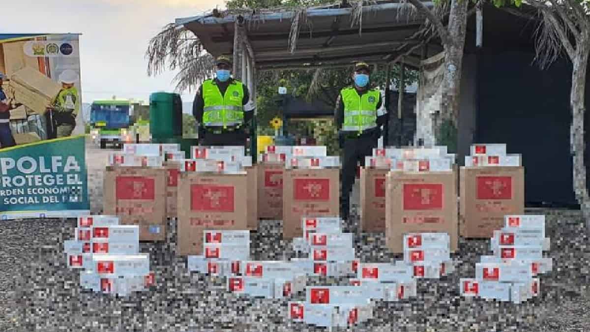 Cigarrillos incautados en La Guajira
