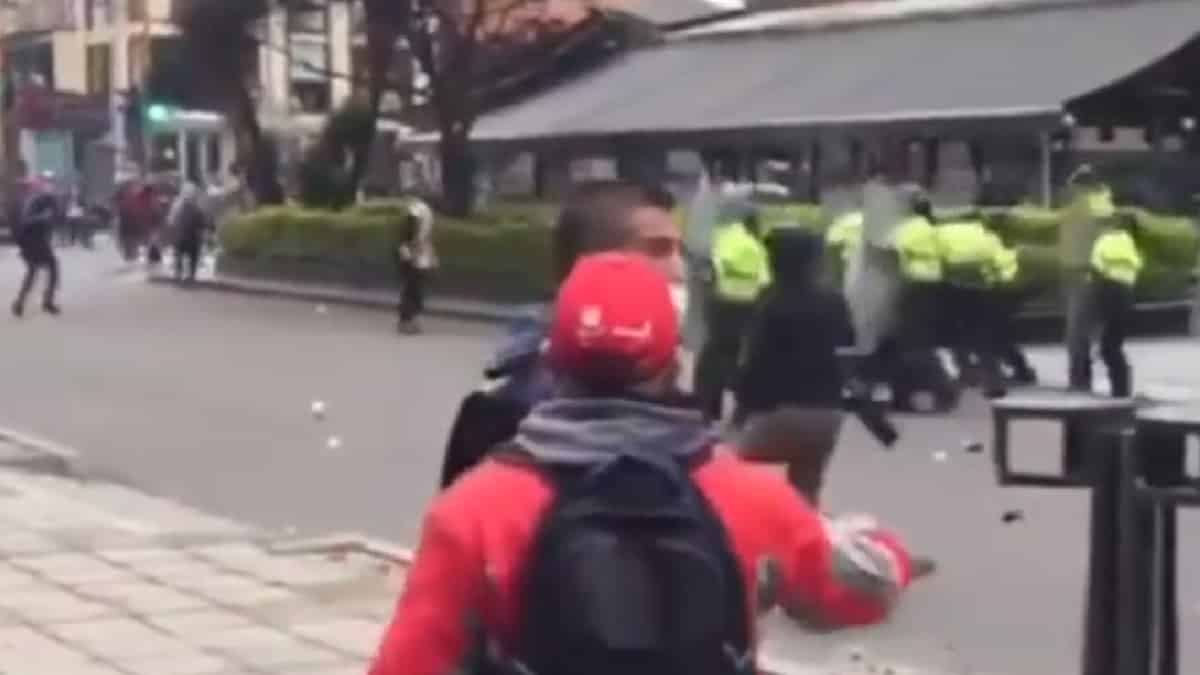 Protestas en Chapinero contra reunión del Foro de Madrid