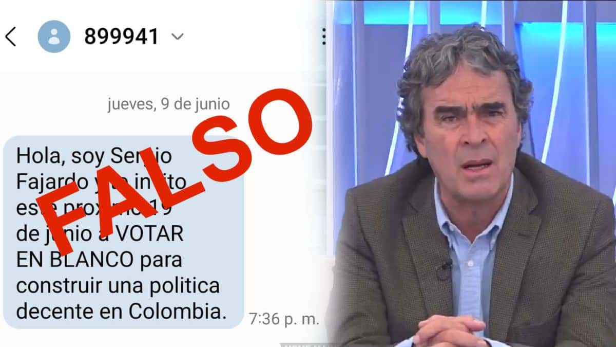 Fajardo denuncia mensajes falsos de voto en blanco