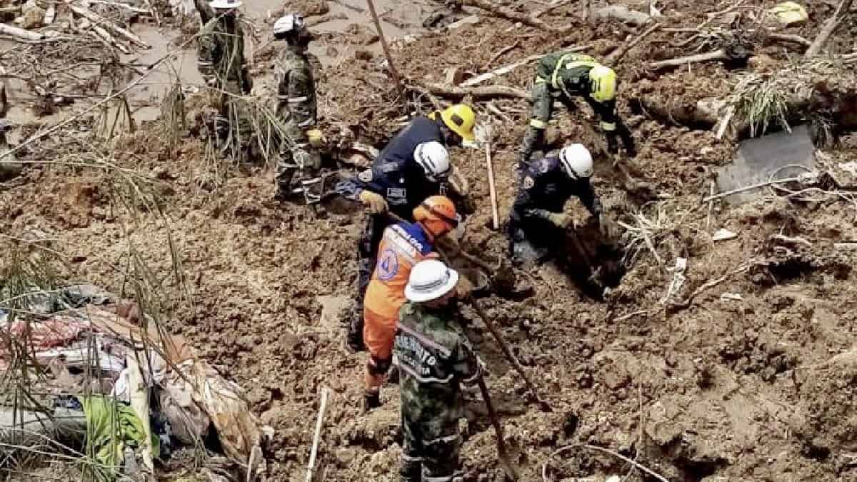 Tragedia por deslizamientos en Colombia.