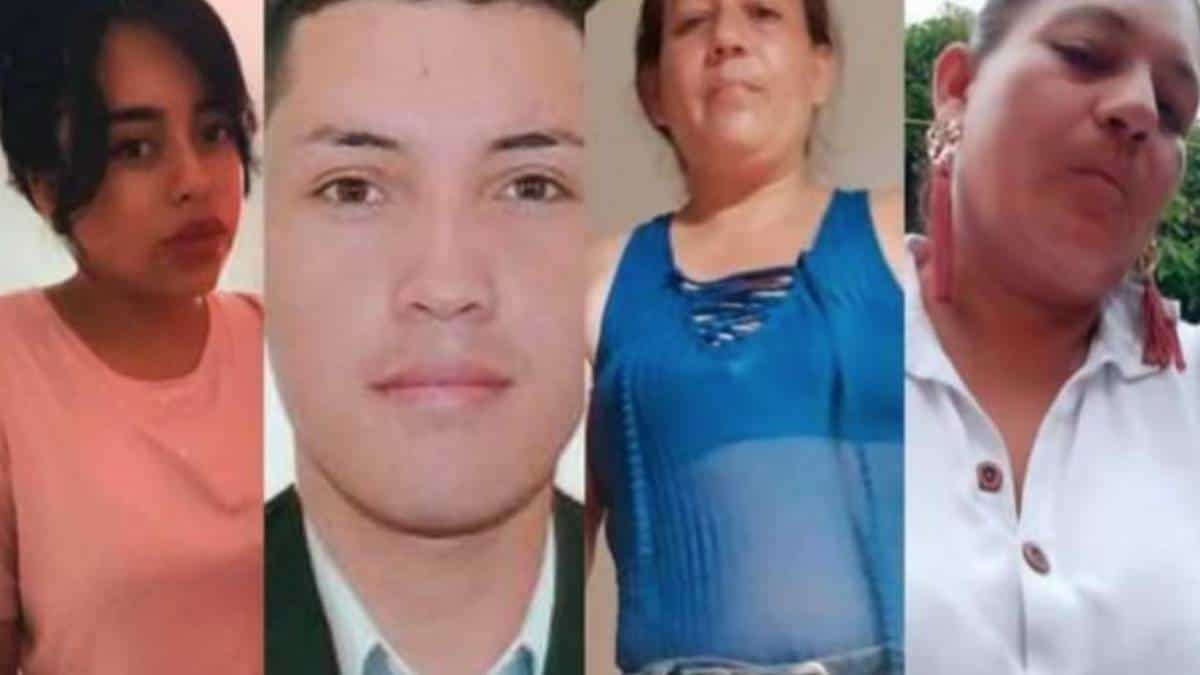 De izquierda a derecha Karen Garay Soto, Jhoan Cogua y Yadmil y Sandra Cortés Uribe