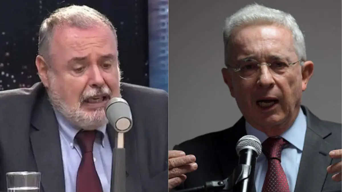 De izq. a der. Gilberto Tobón y el expresidente Álvaro Uribe.