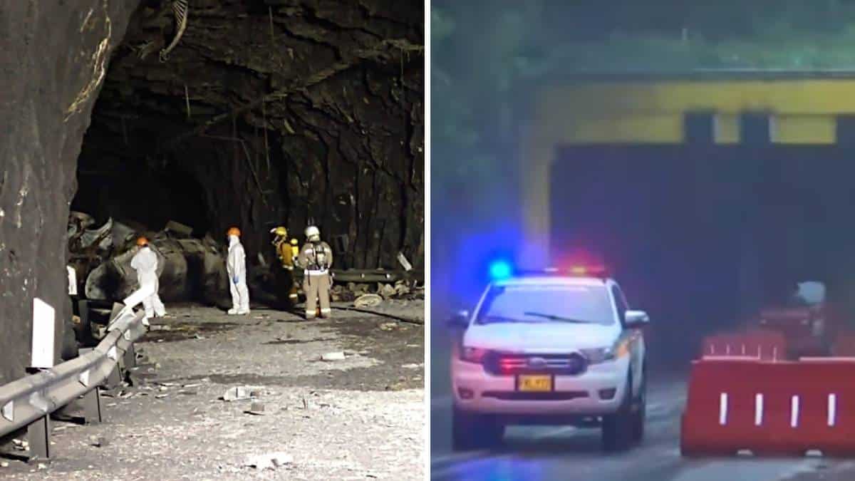 Accidente en túnel Quebrada Grande