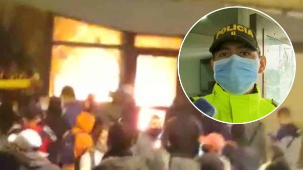 "Veo a uno de mis policías ardiendo en llamas": oficial que estuvo en el CAI La Aurora "Veo a uno de mis policías ardiendo en llamas": oficial que estuvo en el CAI La Aurora